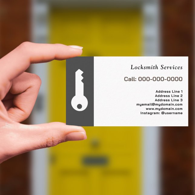 Key & Locksmith Business Card (Key & Locksmith Business Card)