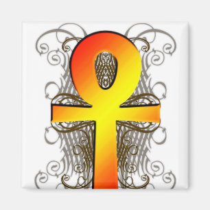 "Key of Life (Ankh)" in Gold Magnet