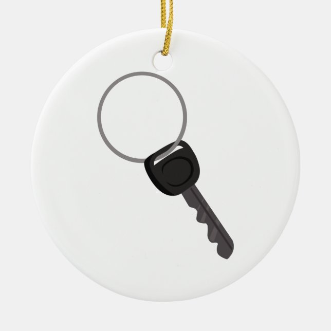 Key on a Ring Ceramic Ornament (Front)