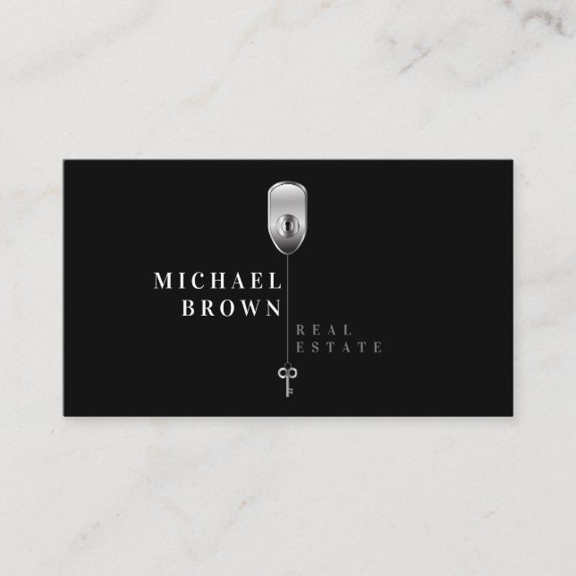 Key Realtor Real Estate Business Card (Front)