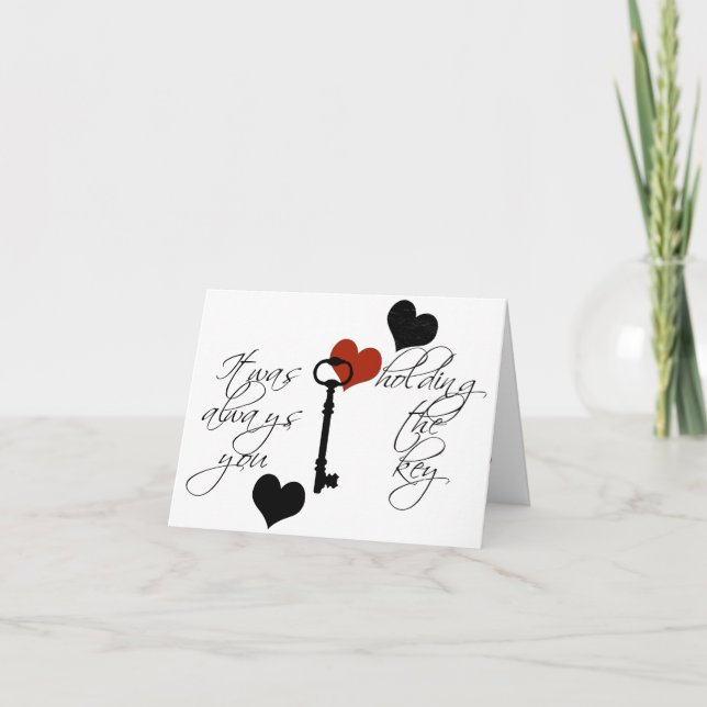 Key & Red Heart Custom Card (Front)