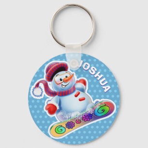Key Ring Christmas Snowman characters.
