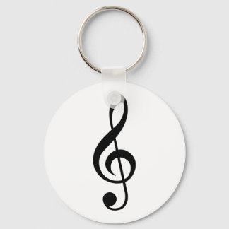 Key Ring Clef Black and White