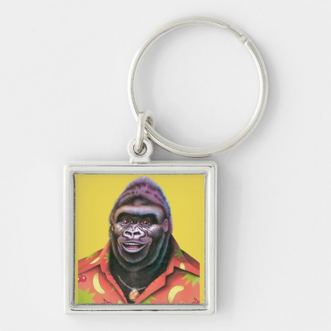 “Key Ring Vain Gorilla design” Key Ring (Front)