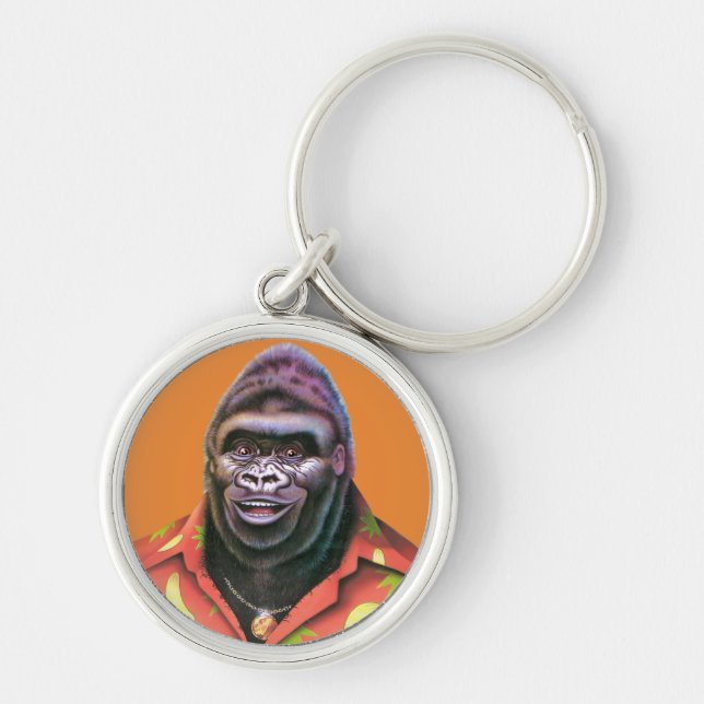 “Key Ring Vain Gorilla design” Key Ring (Front)