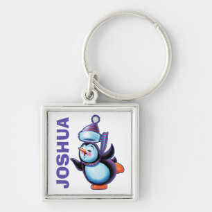 Key Ring with skating penguin