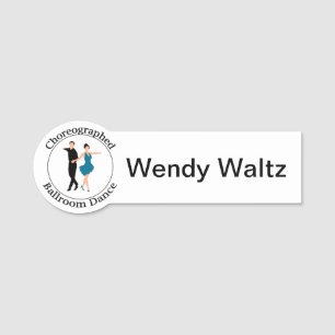 Key-shaped Choreographed Ballroom Dance name badge