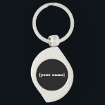 Key tags black and white with your name ring<br><div class="desc">Key tags black and white with your name</div>
