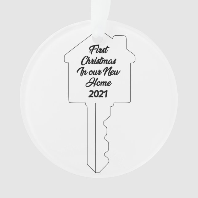Key Theme First Christmas at New Home Ornament (Front)