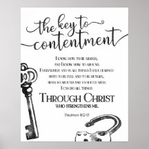 KEY TO CONTENTMENT Inspirational Bible Verse