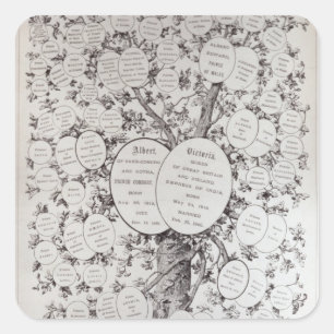 Key to Genealogical Tree Square Sticker