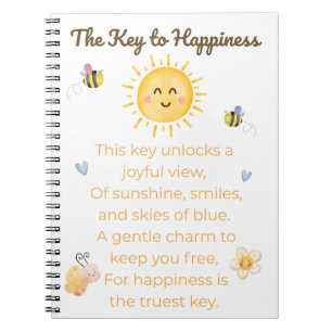 Key to Happiness Notebook – Inspirational Journal