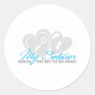 Key to my heart classic round sticker