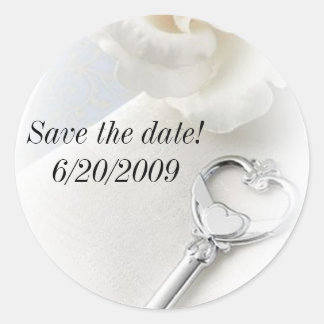 key to my heart classic round sticker