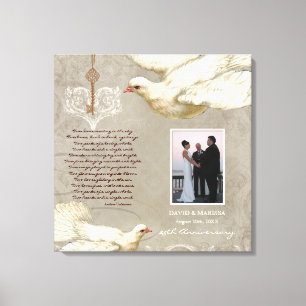 Key to my Heart Dove 25th Anniversary Photo Print