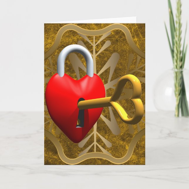 Key To My Heart Holiday Card (Front)