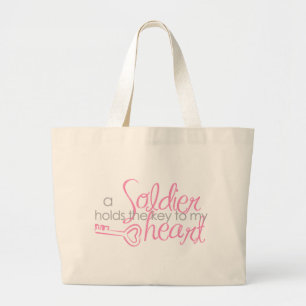Key to my heart large tote bag