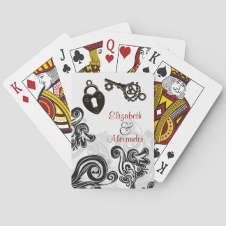 Key To My Heart Marriage Engagement Wedding Art Playing Cards