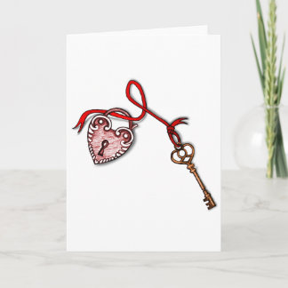Key to my heart ~ Red Holiday Card