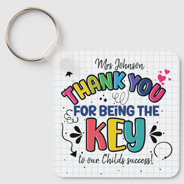 Key to Our Success Company Thank You Appreciation  Ring (Front)