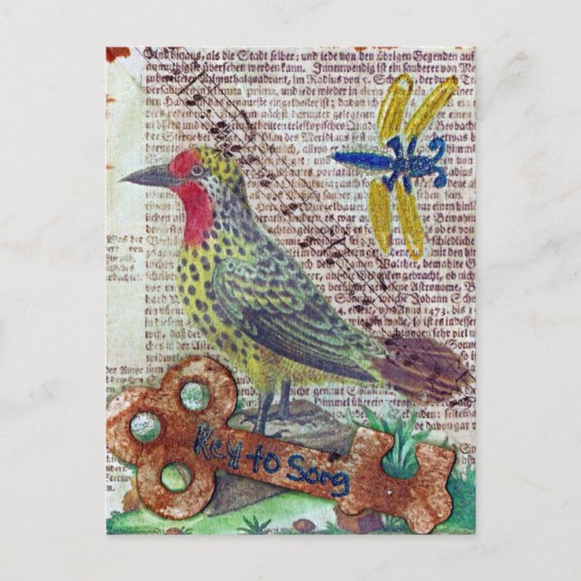 Key to Song Postcard (Front)