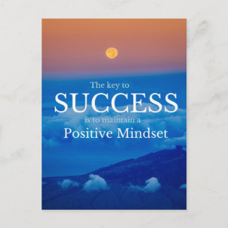 Key to Success Inspirational Quote Postcard