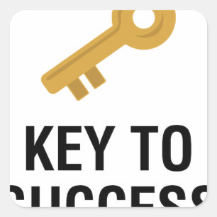 Key to Success Square Sticker
