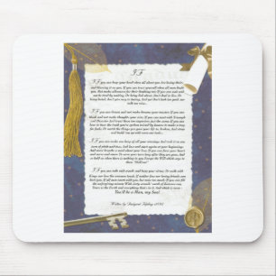 Key To The Future IF by Rudyard Kipling Mouse Pad