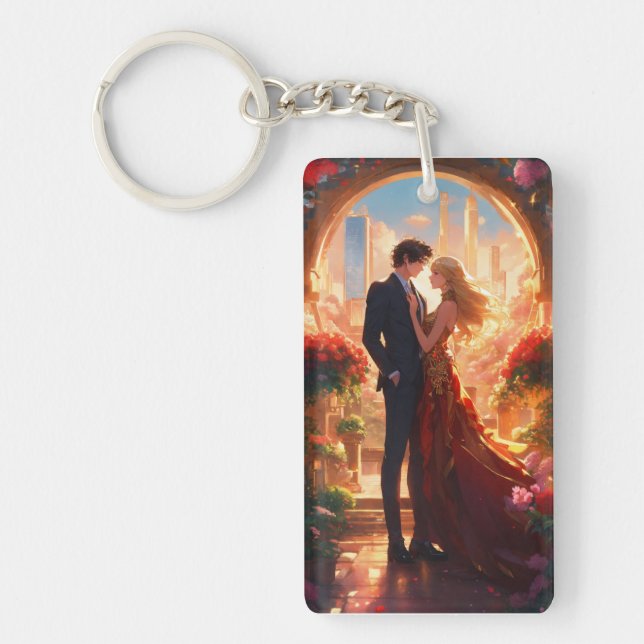 "Key to Your Heart: Romantic Acrylic Keychain" Key Ring (Front)