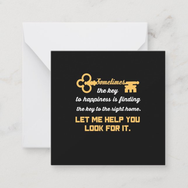 Key To Your New House Card (Front)