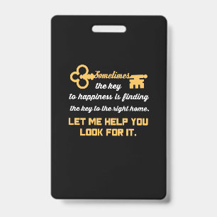 Key To Your New House ID Badge
