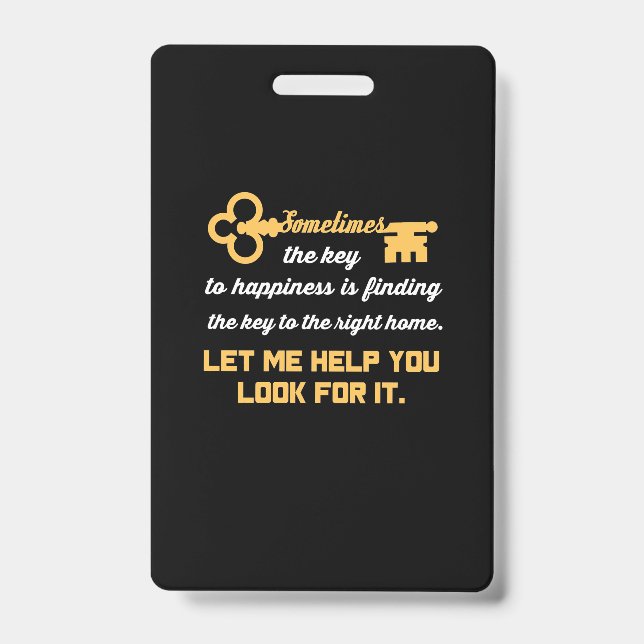 Key To Your New House ID Badge (Front)