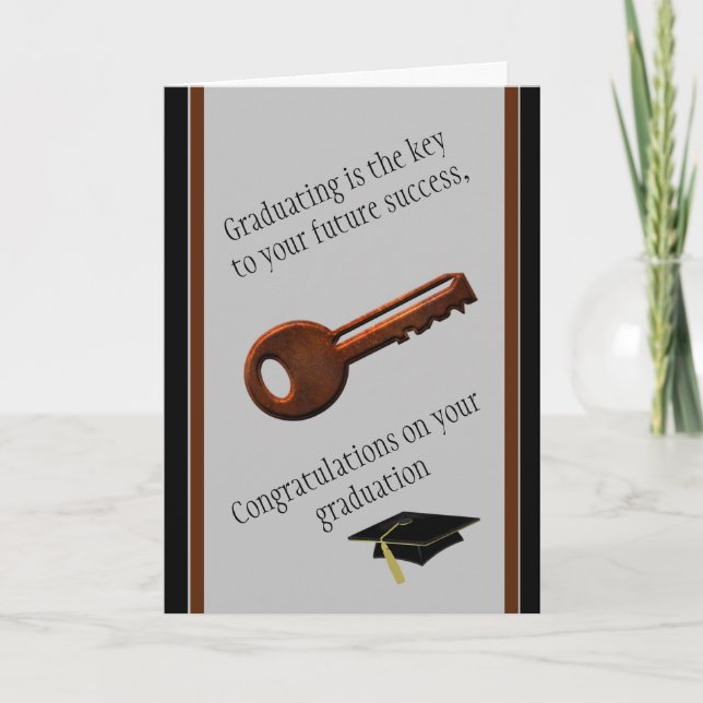 Key to your Success Graduation Card (Front)