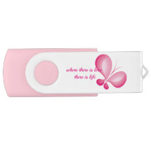 Key USB White, 8 GB, Pink Pastel
