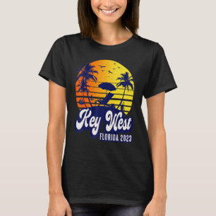 Key West 2023 Florida Sunset Beach Retro T-Shirt