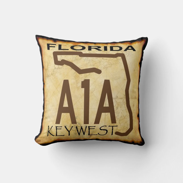 Key West A-1-A Pillow (Front)