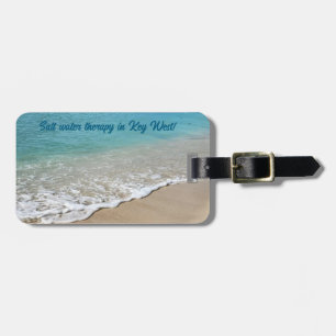Key West beach scene luggage tag