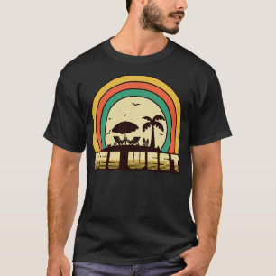 Key West Beach Vintage Retro Sunset Style T-Shirt