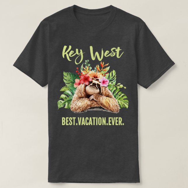 Key West Best Vacation Ever Souvenir Gift T-Shirt (Design Front)