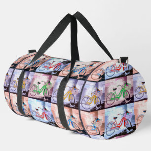 Key West Bicycle Pattern Duffel Bag