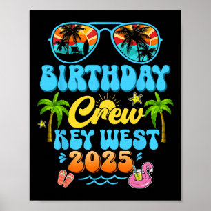 Key West Birthday Crew Vacation Cruise 2025 Summer Poster