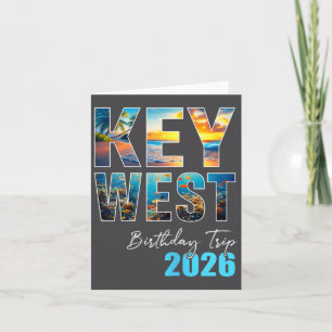 Key West Birthday Trip Vacation Artwork Card