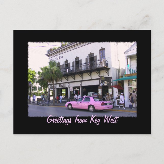 Key West Bull And Whistle Bar Postcard (Front)