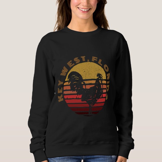 Key West Chicken Rooster  Sweatshirt (Front)