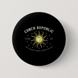 Key West Conch Republic Florida Scuba Fishing Gift 6 Cm Round Badge
