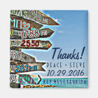 Key West Destination Wedding Favour Thanks Magnets