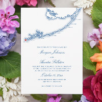 Key West FL Map Elegant Navy Blue Wedding