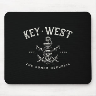Key West Fl Rebel Pirate Boating Scuba Fishing Gea Mouse Pad