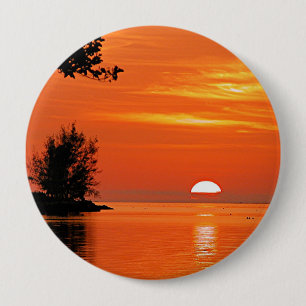 Key West, FL Sunset 10 Cm Round Badge