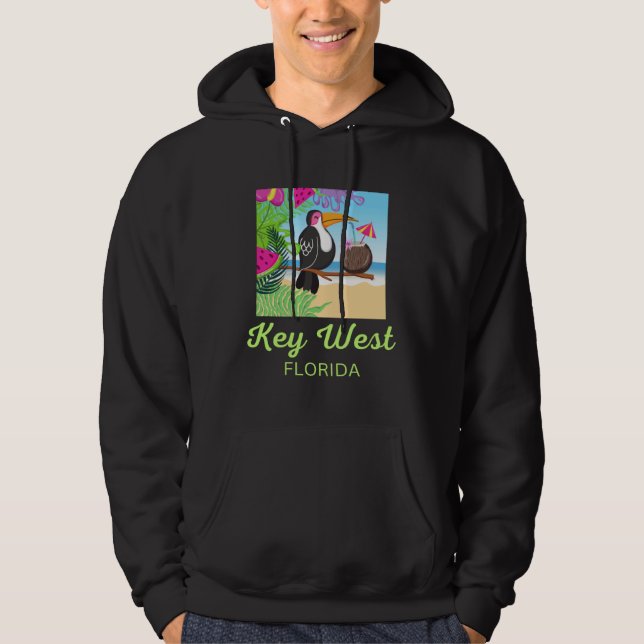 Key West Florida Beach Vacation Toucan Trip Matchi Hoodie (Front)